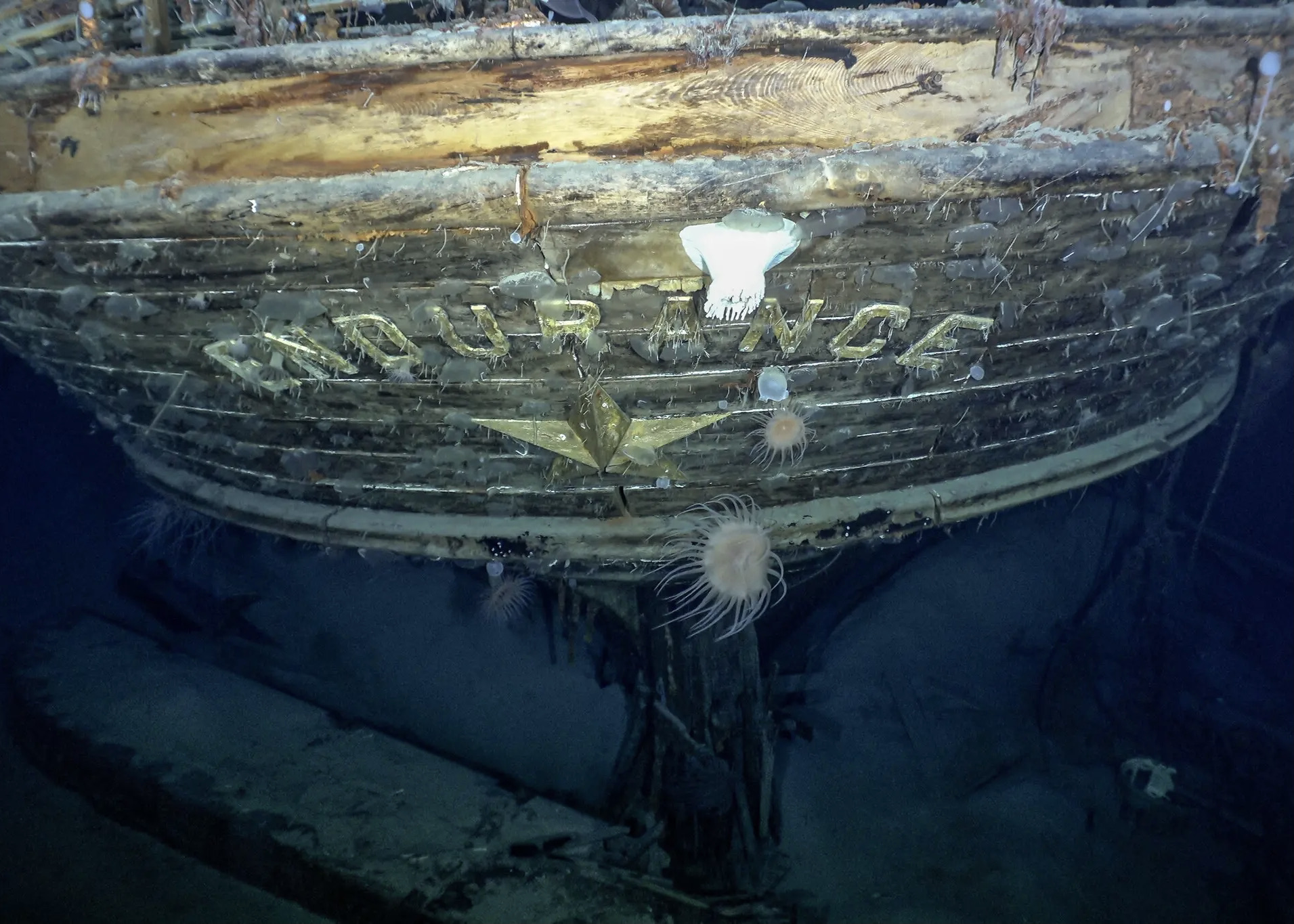 Wreck of the Shackleton's ship Endurance beneath the Weddell Sea