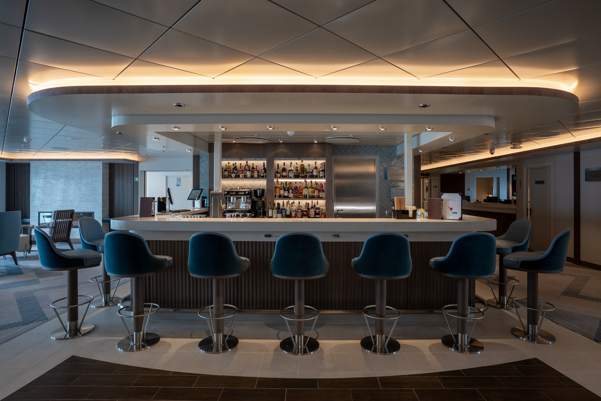 The bar on the Ocean Albatros in Antarctica 
