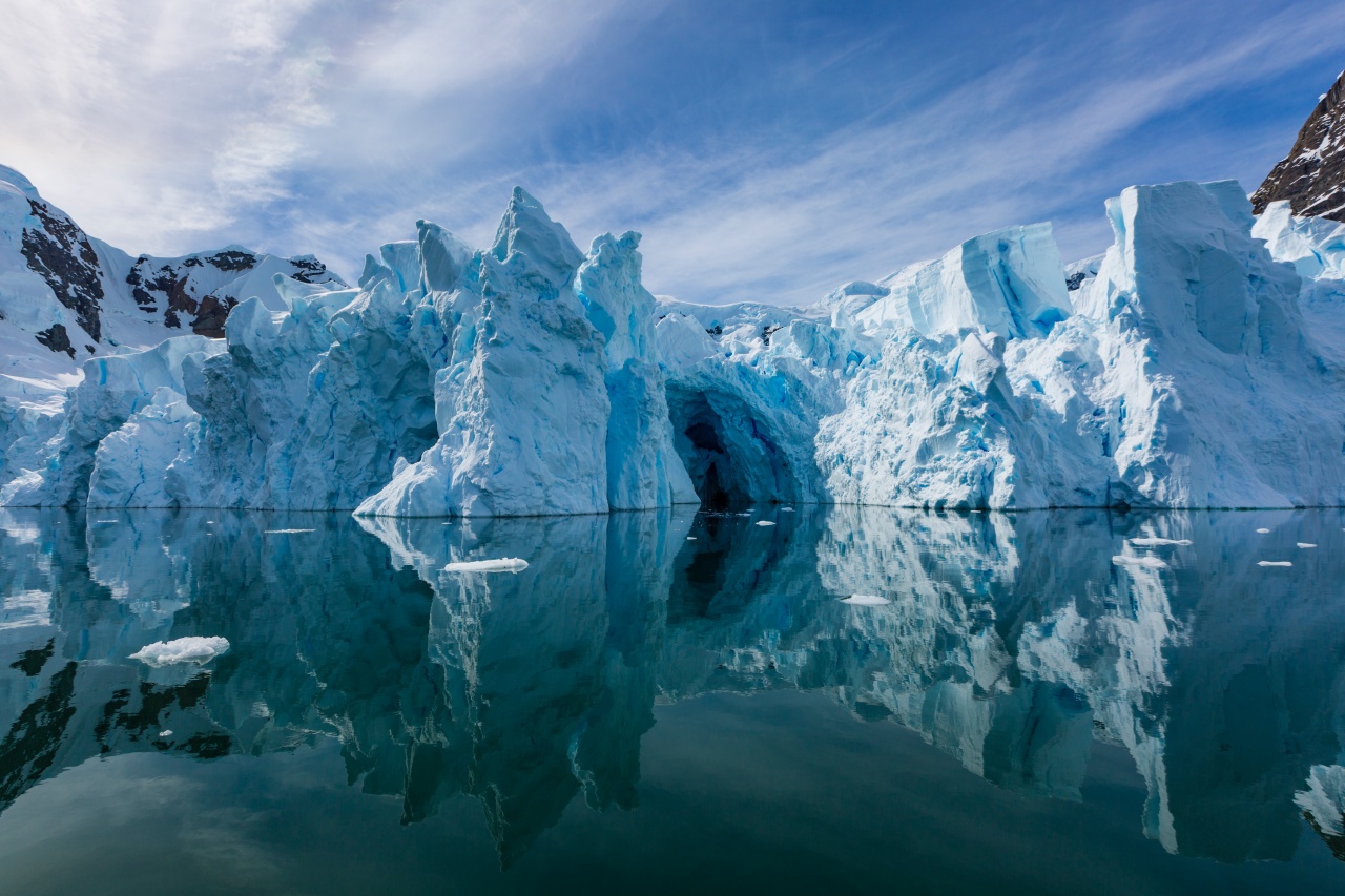 Perfect ice reflections, Paradise Harbour, Antarctica