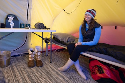 Insulated tent at Union Glacier camp in the Antarctic Interior