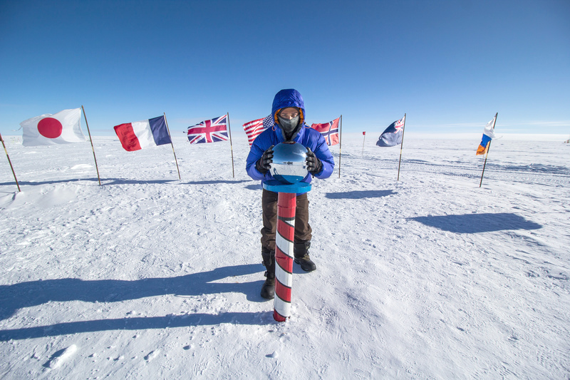 Tourist at the South Pole