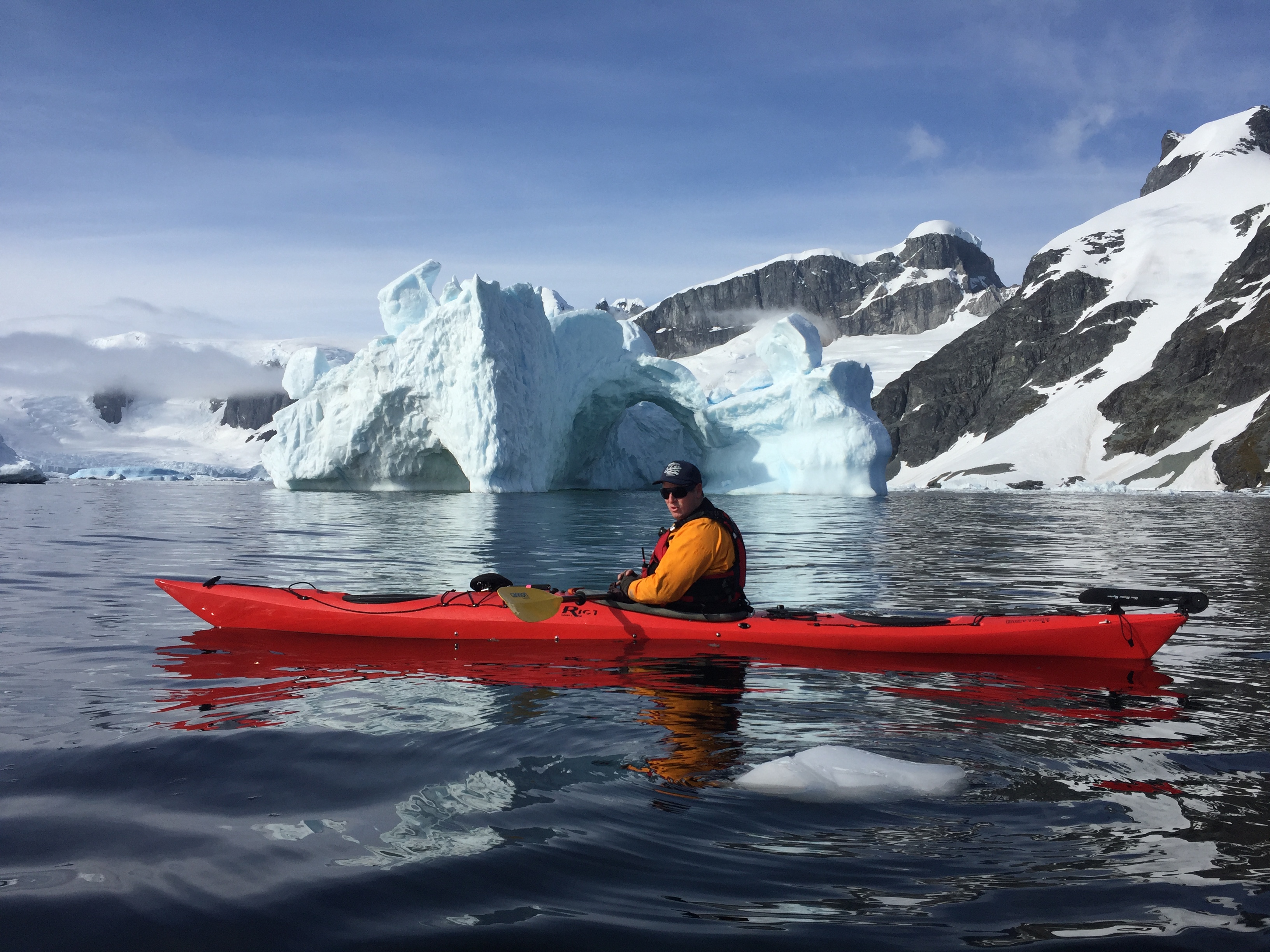 Kayaking in Antarctica on one of our Antarctica cruises
