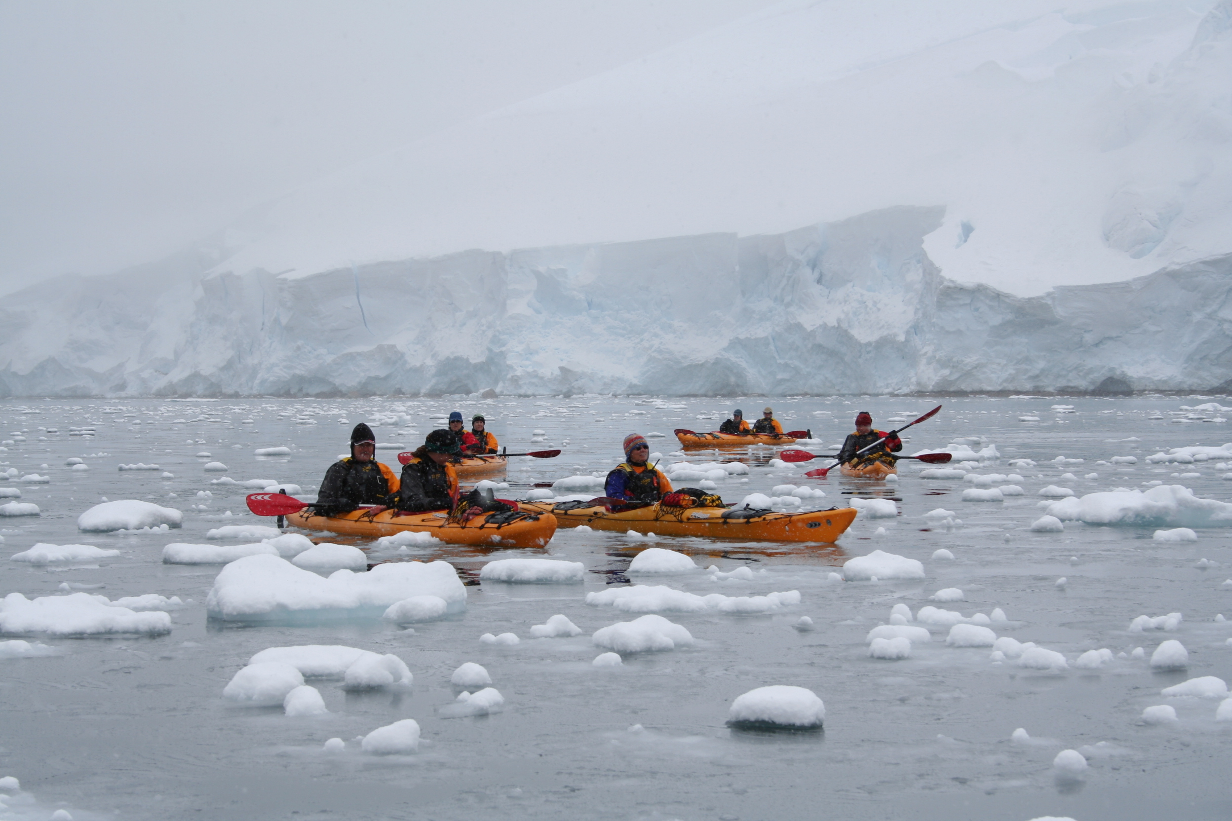 Sea kayaking in Antarctic waters