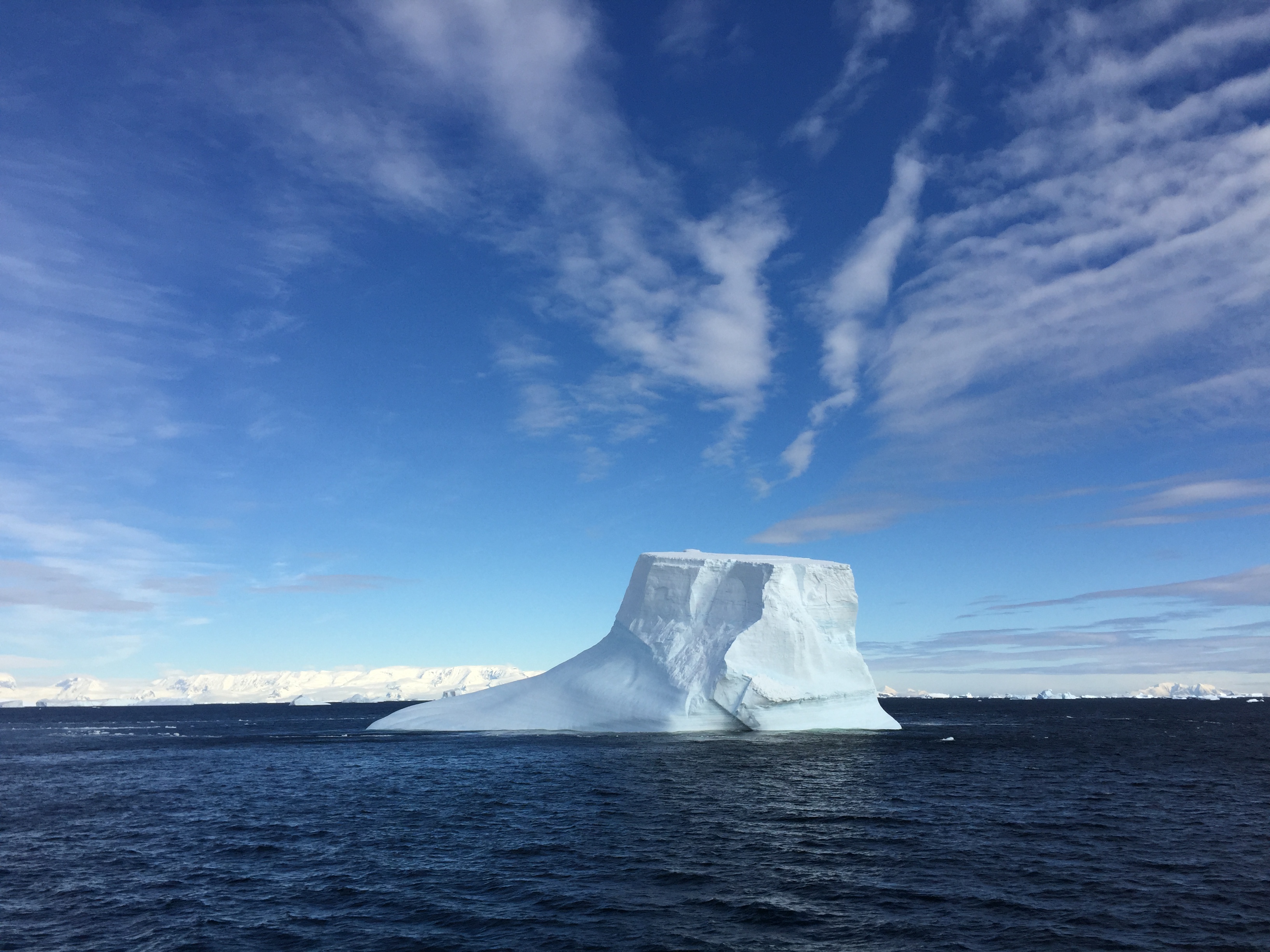 Majestic iceberg in the Crystal Sound, Polar Circle, Antarctica