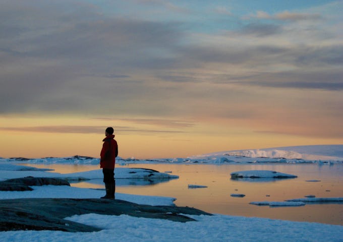 Ice sunset, Antarctica