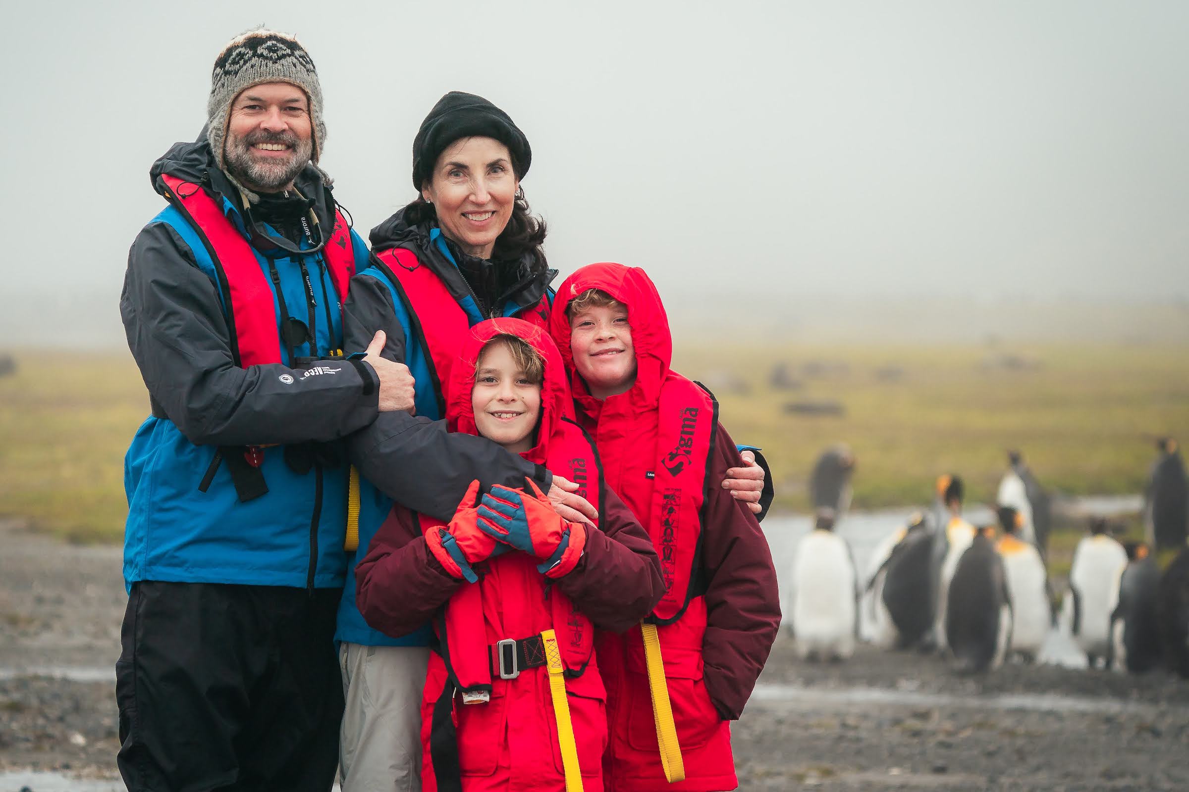 Family with two children in South Georgia