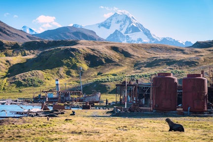 Ruined whaling station at Grytviken in South Georgia