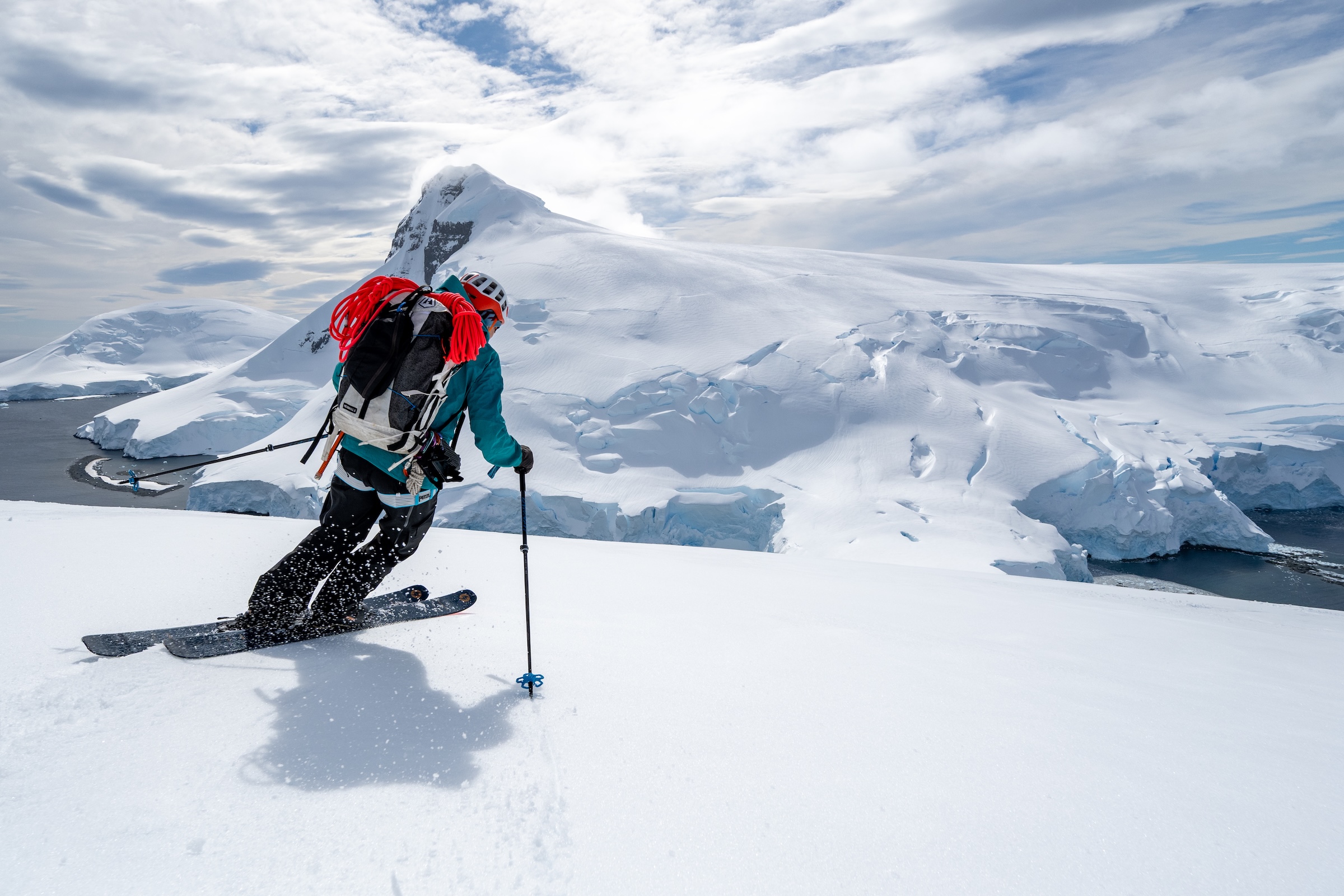 Skier on the Antarctic Peninsula