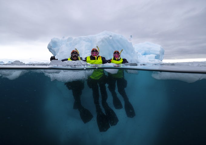 Snorkelling at Portal Point, Antarctica