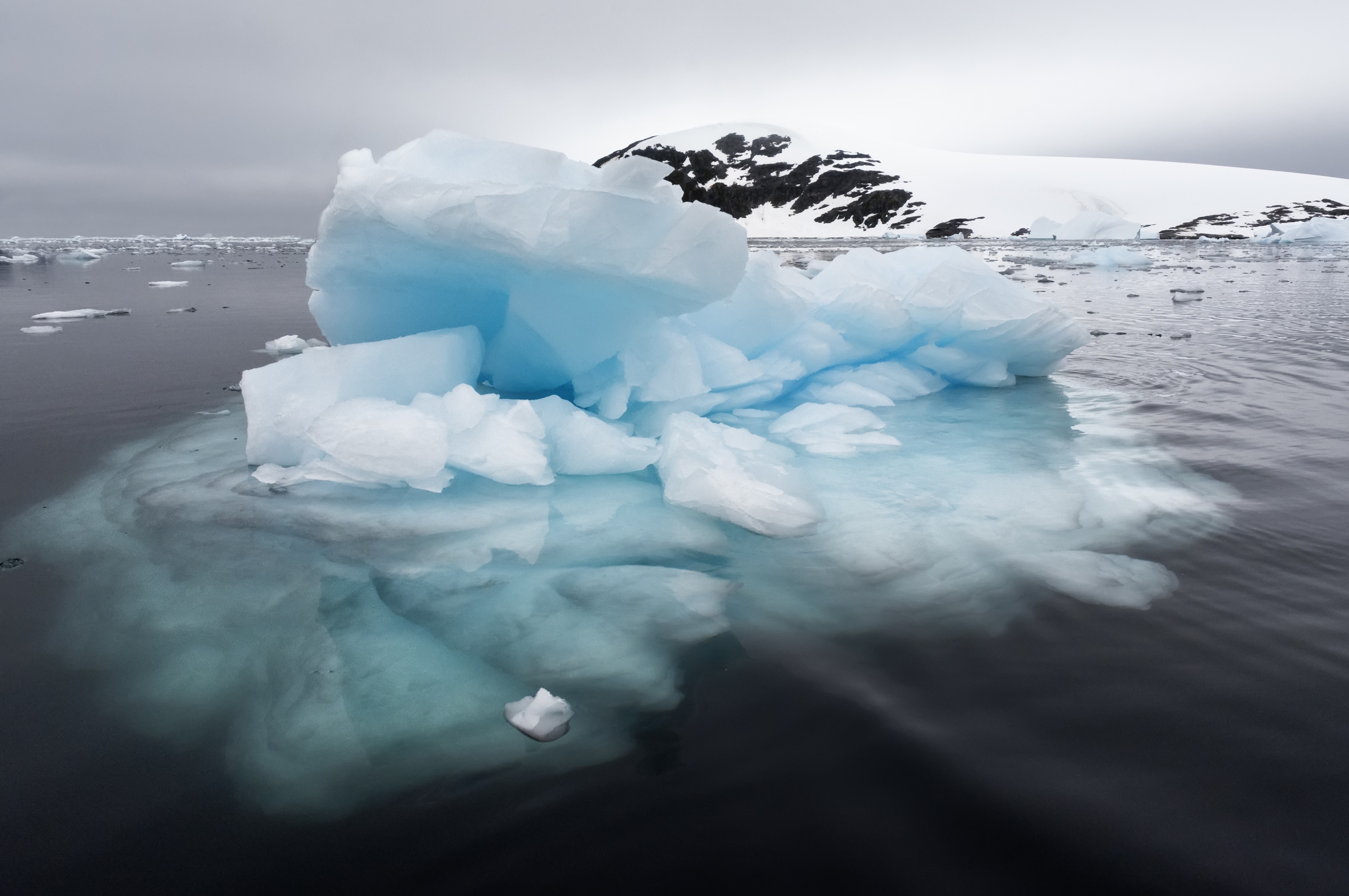 Electric blue ice sculptures are common sightings on Antarctica cruises