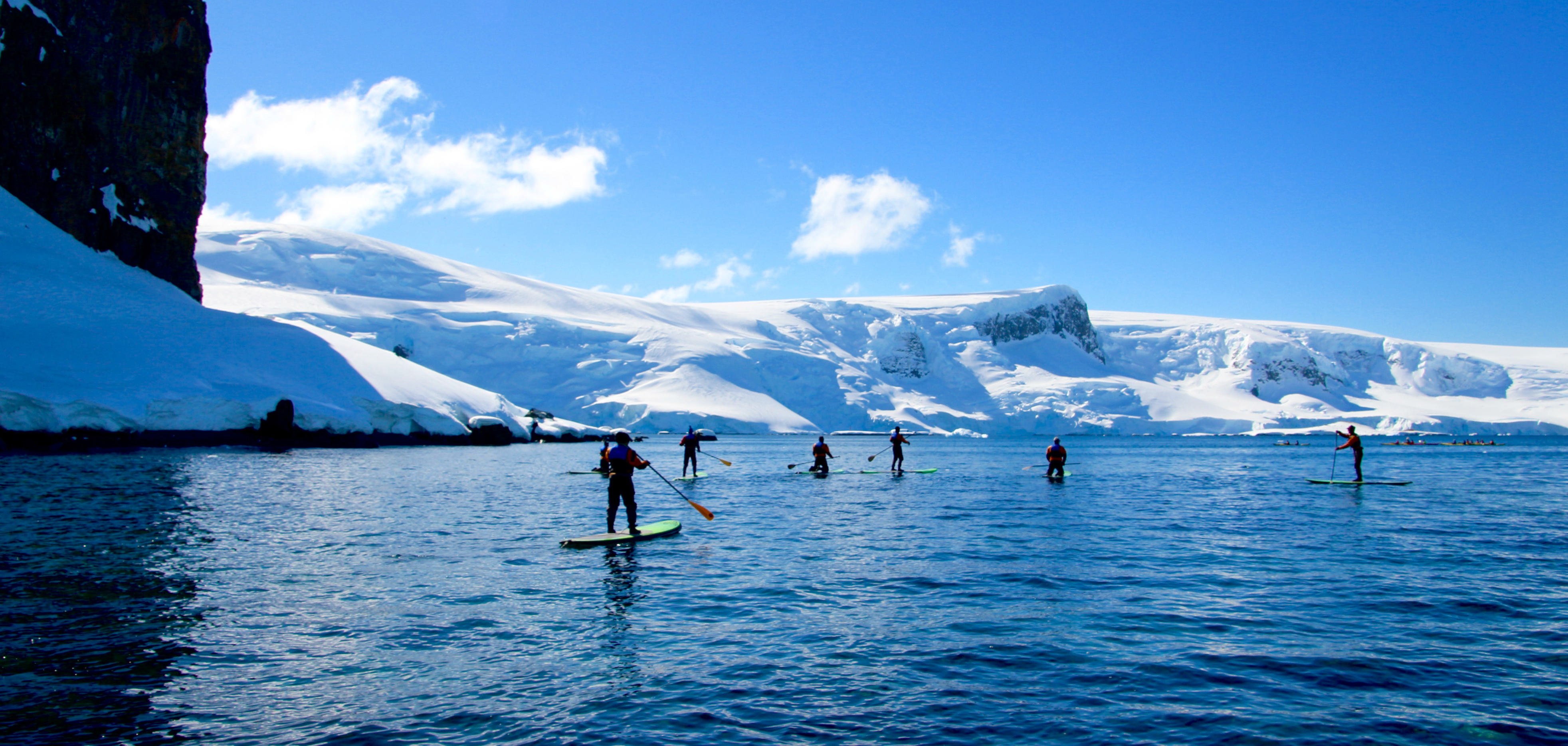 Paddleboarding in Antarctica