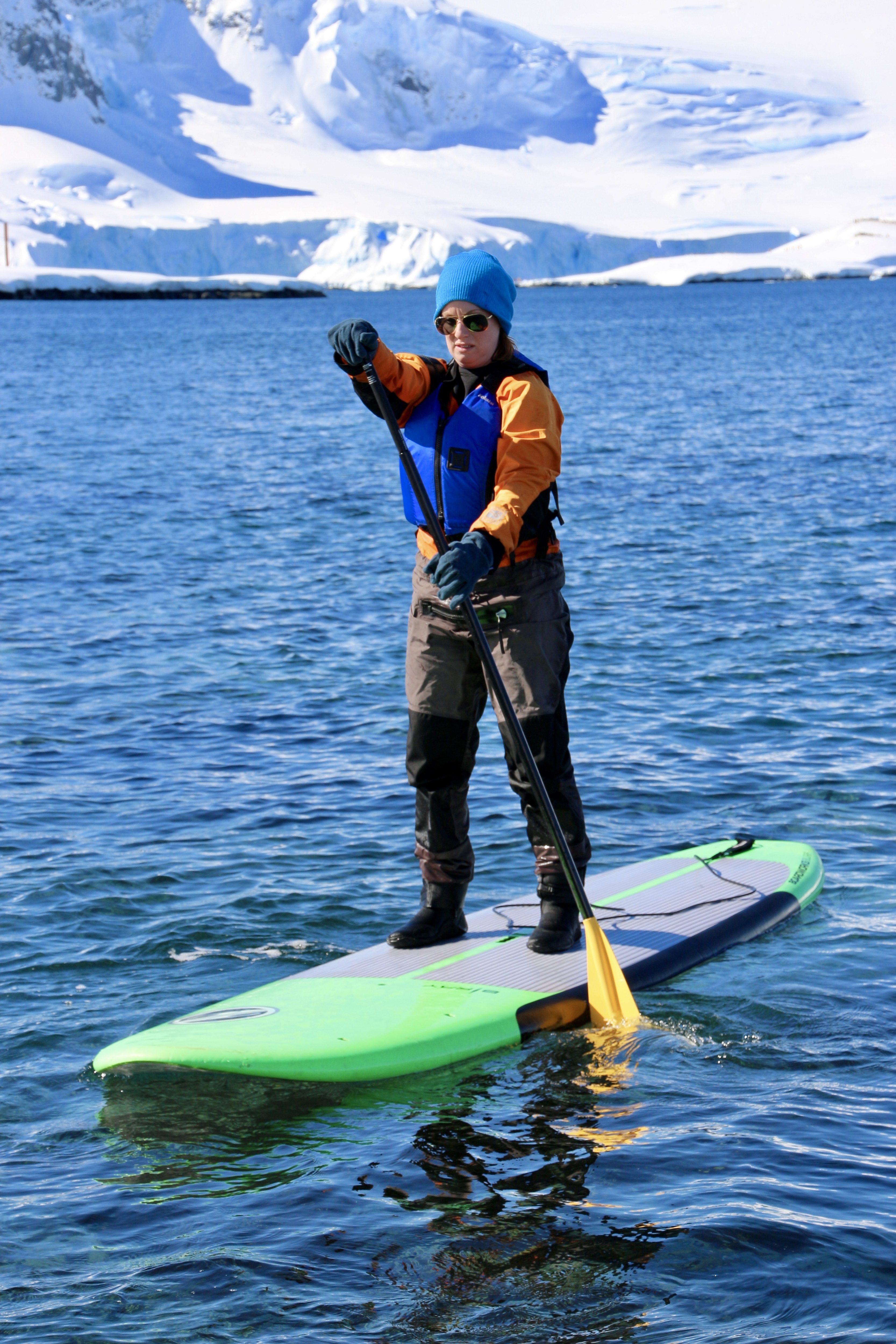 Paddleboarding in Antarctica