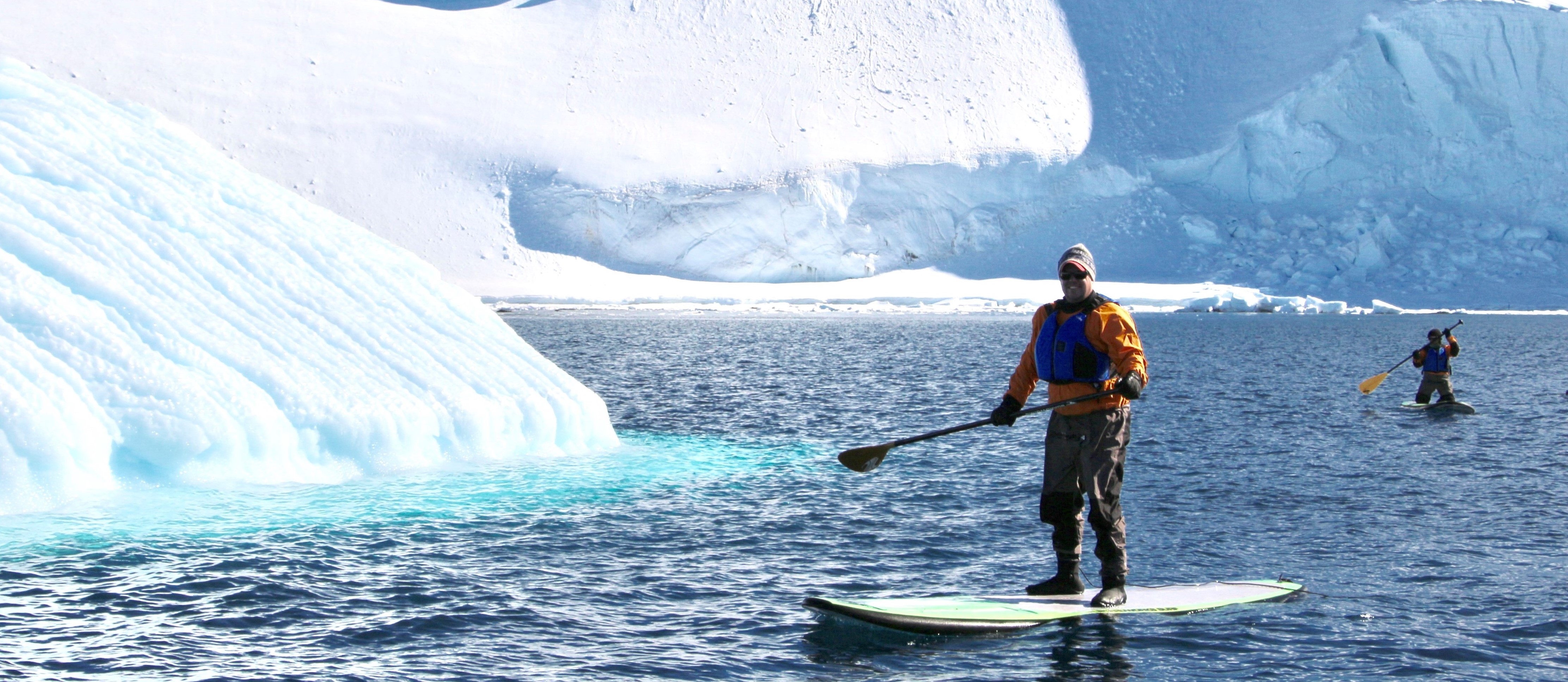 Paddleboarding in Antarctica