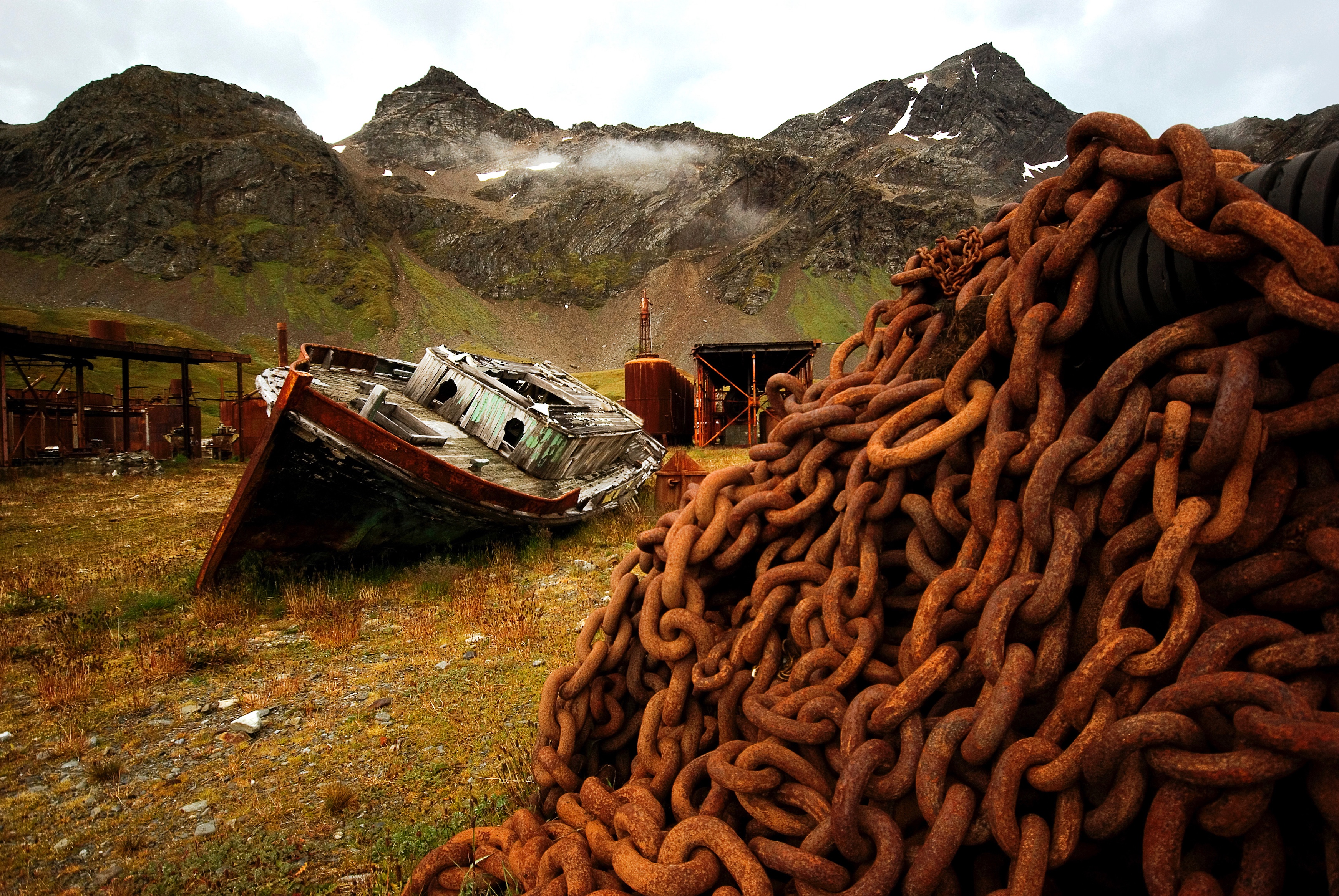 The ships' graveyard of Grytviken, South Georgia