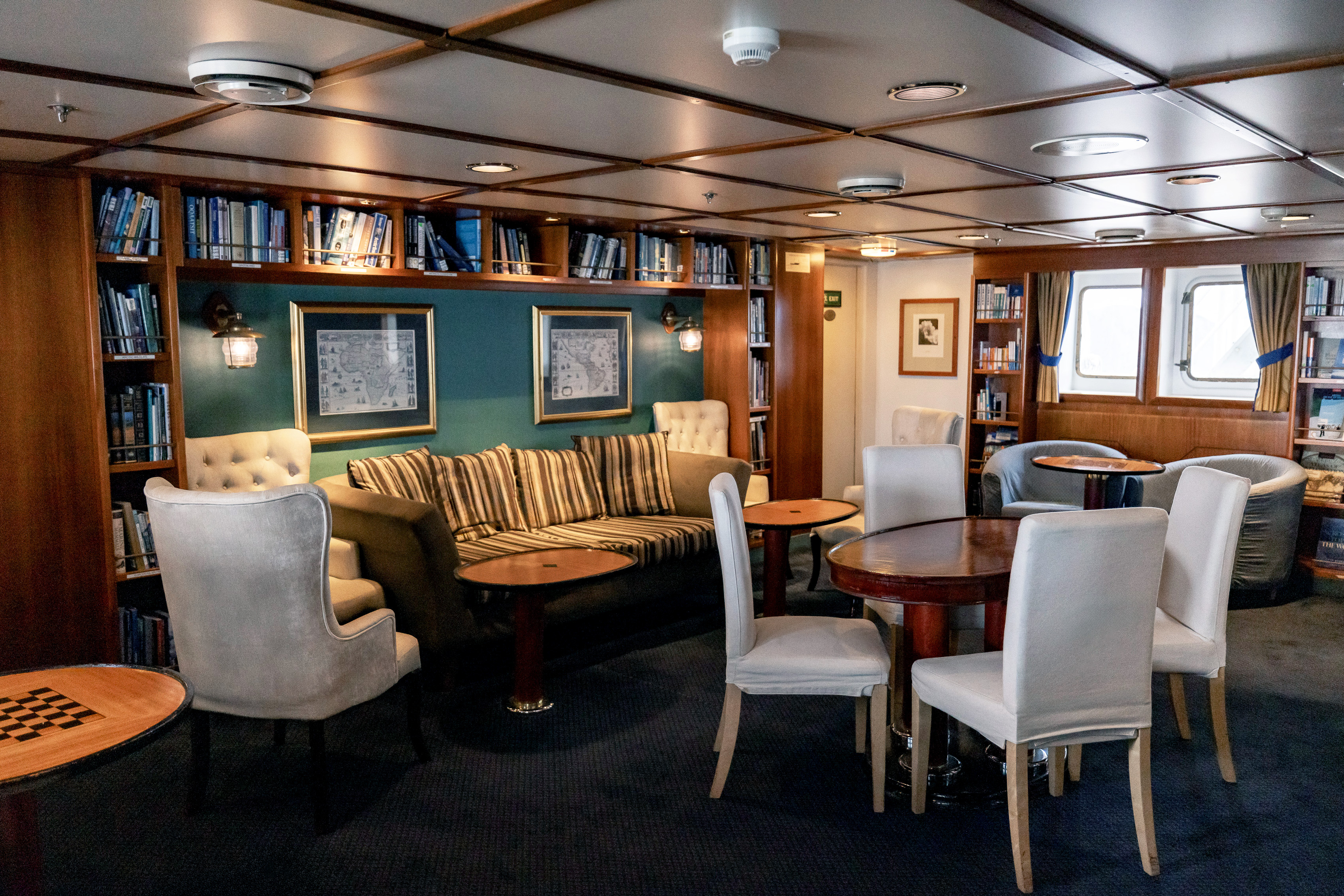 The library on the Expedition ship