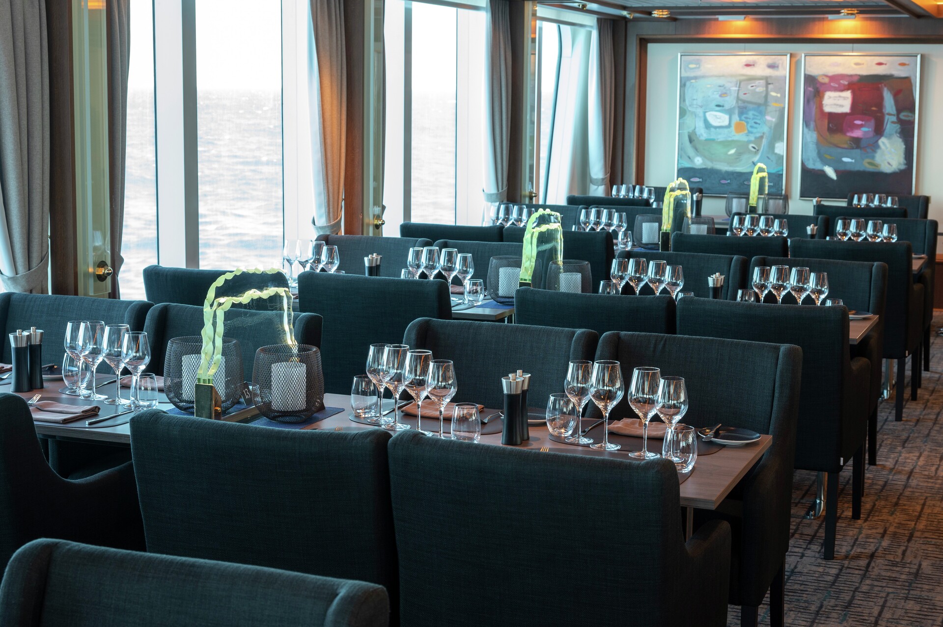 The Lindstrøm Restaurant on the MS Fram, an Antarctic cruise ship 