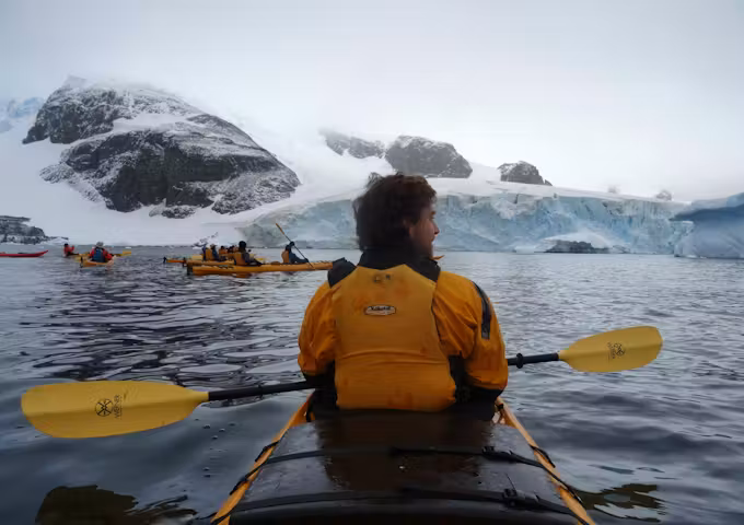Kayaking at Charlotte’s Bay, Antarctica