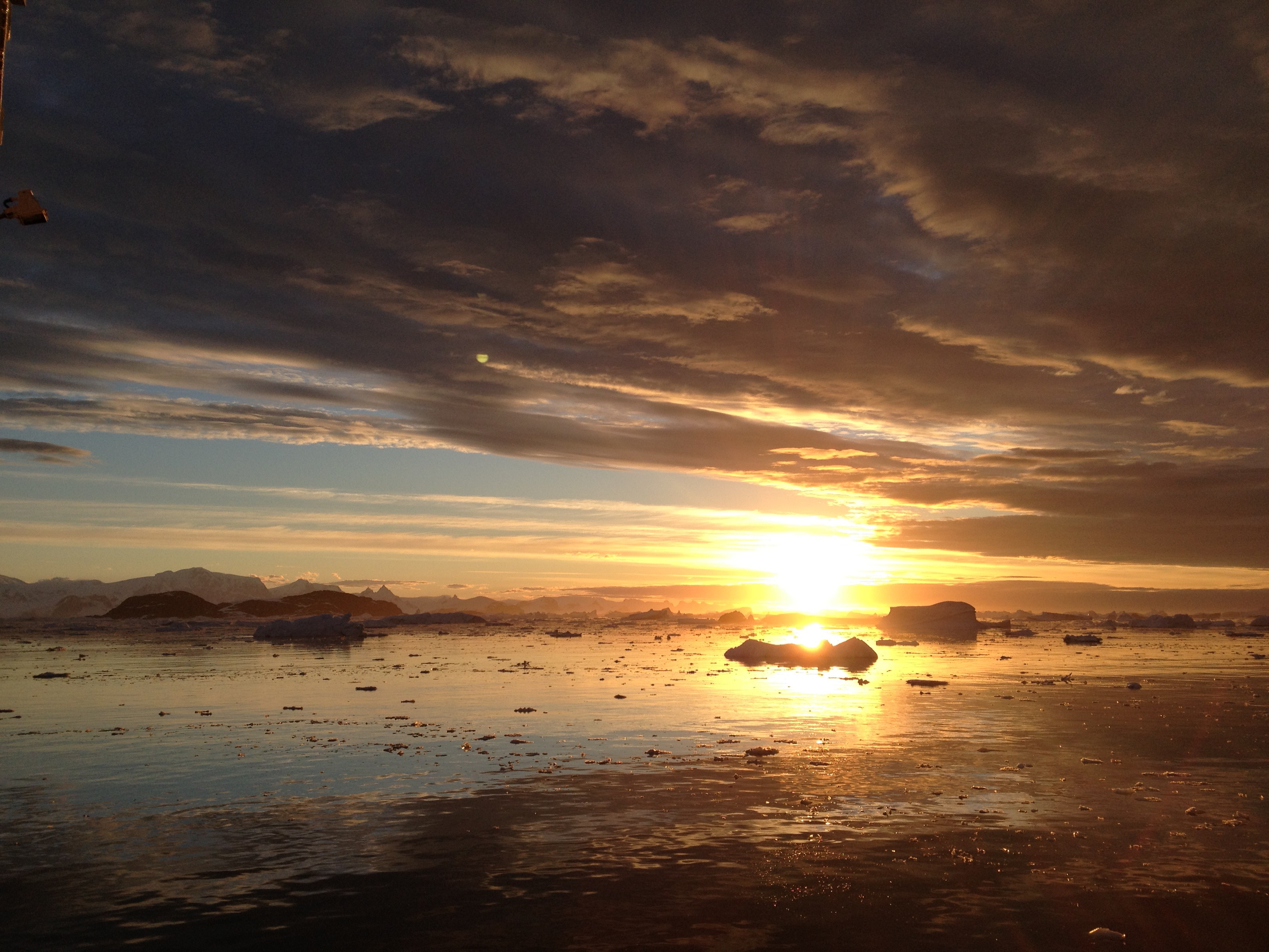 Early season Antarctic sunset