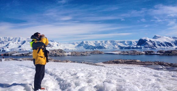 Traveller looks out over Antarctica - Antarctica trip cost
