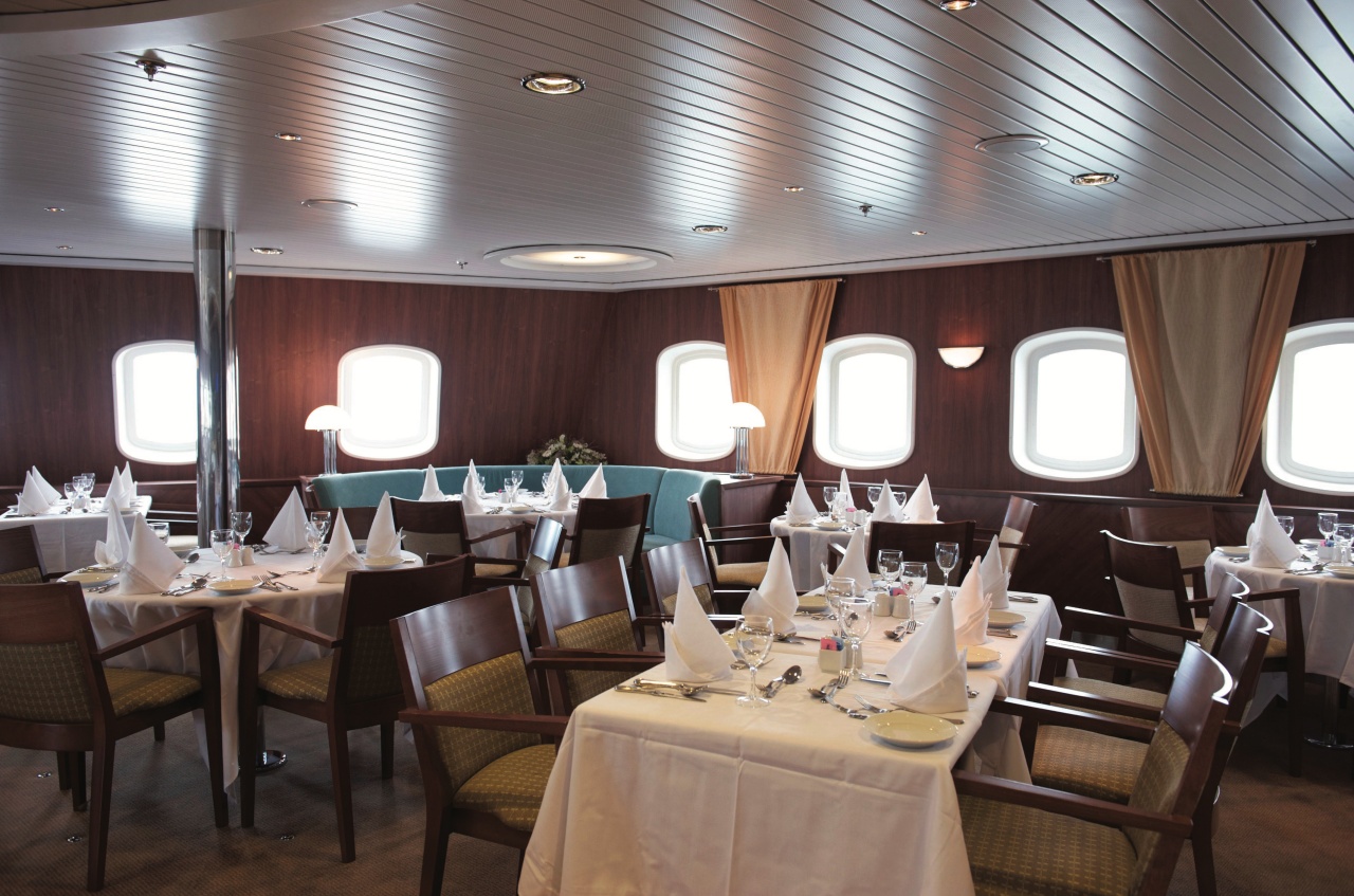 Dining room onboard NG Explorer, Antarctic vessel