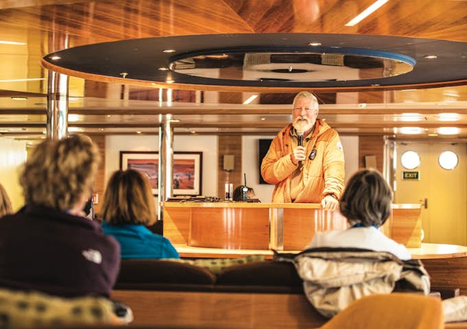 Lecture theatre onboard NG Explorer, Antarctic vessel