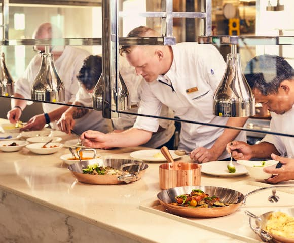 Chefs preparing meals onboard NG Endurance, Antarctic Vessel