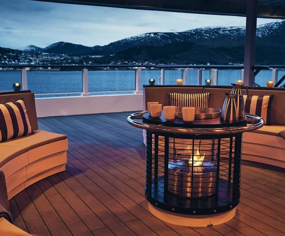 Firepit on the deck of NG Endurance, Antarctic Vessel