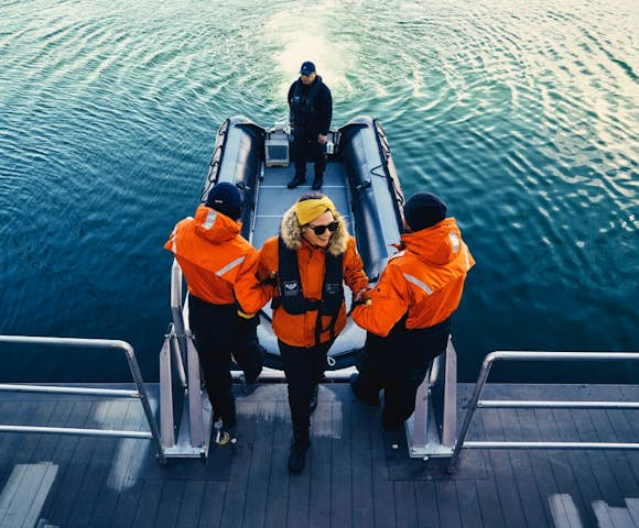 Launching a Zodiac trip from NG Endurance, Antarctic Vessel