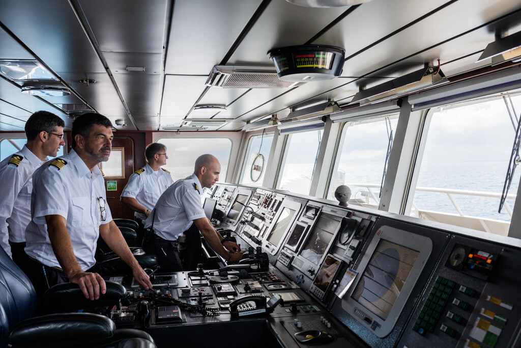 National Geographic Orion's bridge and staff