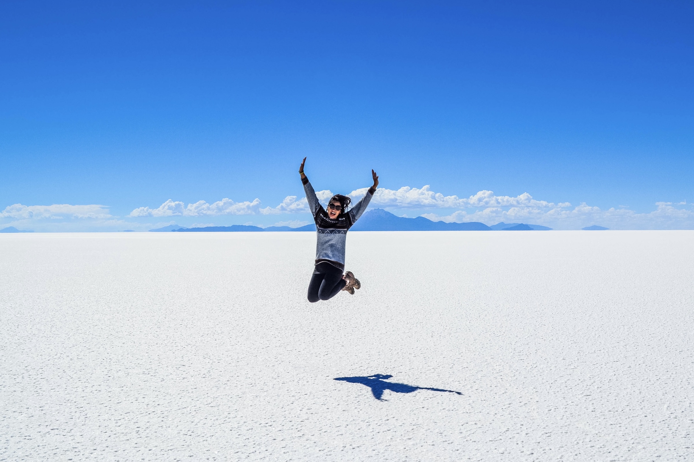 Uyuni salt flats in Bolivia