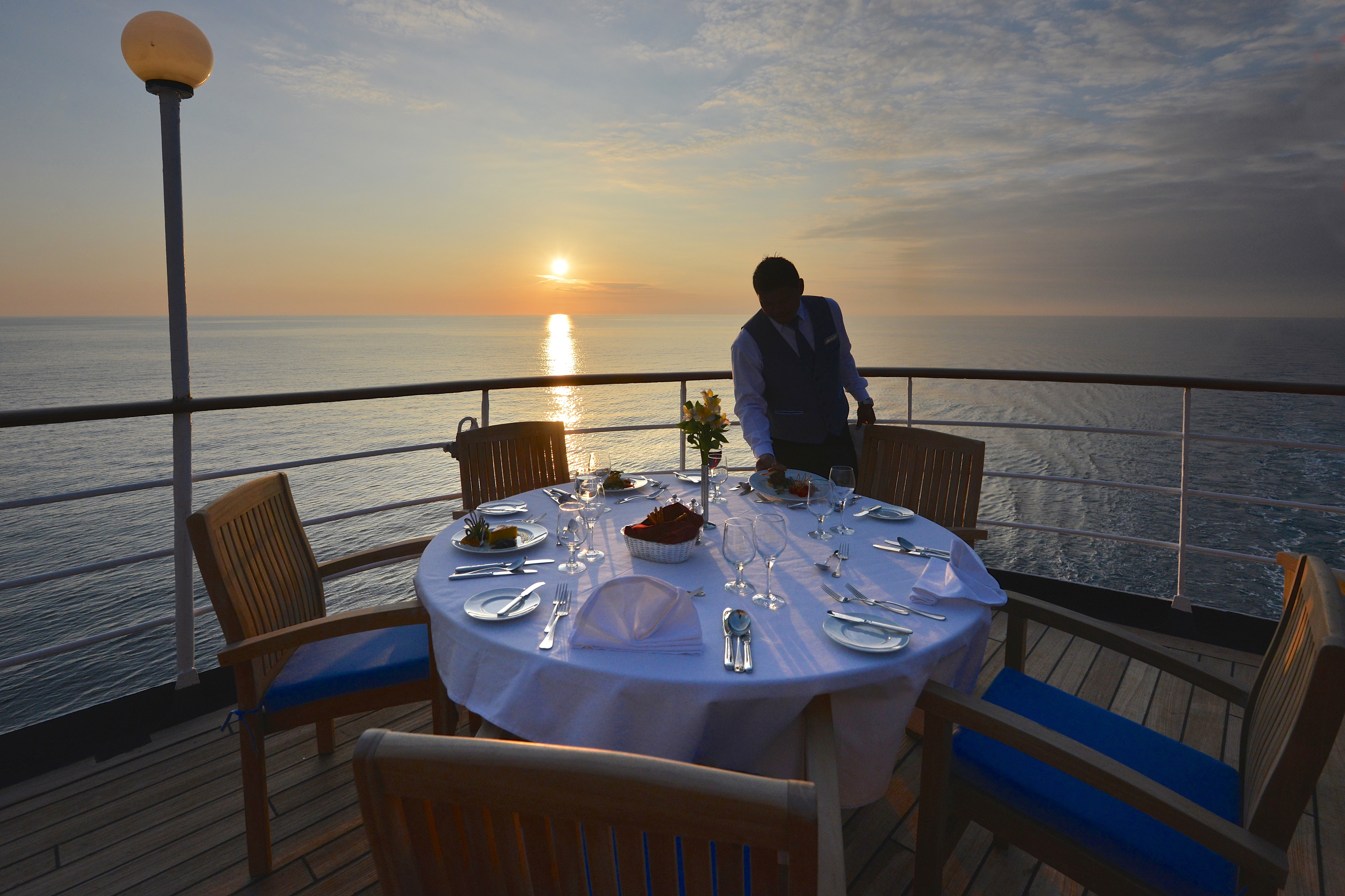 Dinner on board a luxury Antarctica cruise - Hebridean Sky Ship
