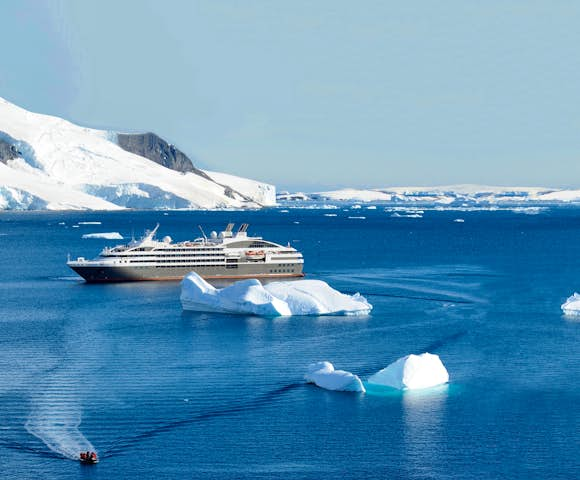 Le Soleal expedition cruise ship exploring Antarctica