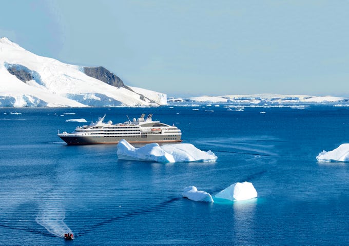 Le Soleal expedition cruise ship exploring Antarctica