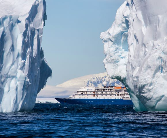 Sea Spirit Antarctic vessel ship in Antarctica