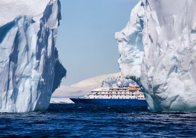 Sea Spirit Antarctic vessel ship in Antarctica