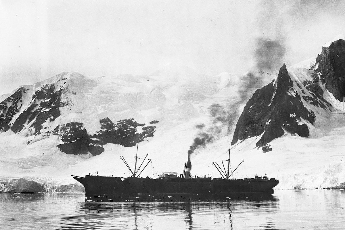 Whaling factory ship in Antarctica during the 1912/13 season, from the Salvesen Archive © The University of Edinburgh