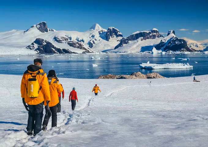 Ice hike from the vessel, Antarctica