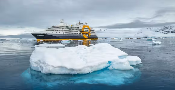 Ultramarine Antarctic vessel in Antarctica