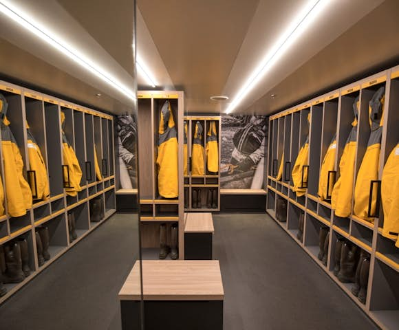 Ready room onboard Ultramarine Antarctic vessel in Antarctica