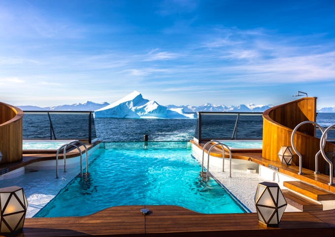 Swimming pool on deck, Seabourn Venture, Antarctic Vessel