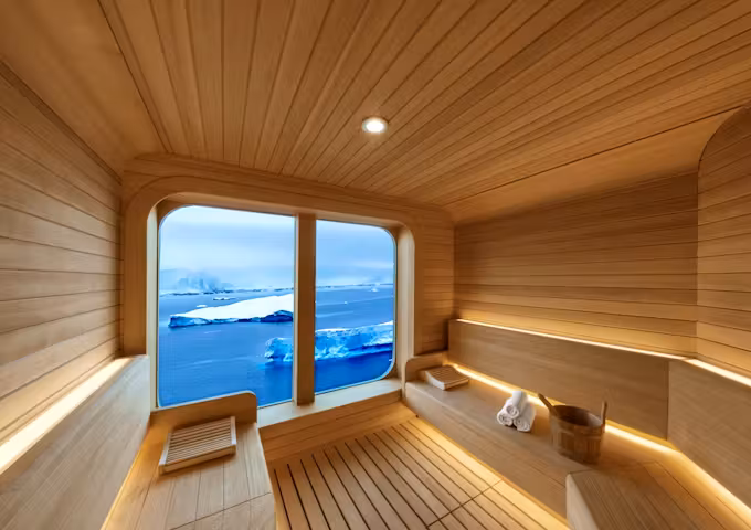 The sauna, Seabourn Venture, Antarctic Vessel
