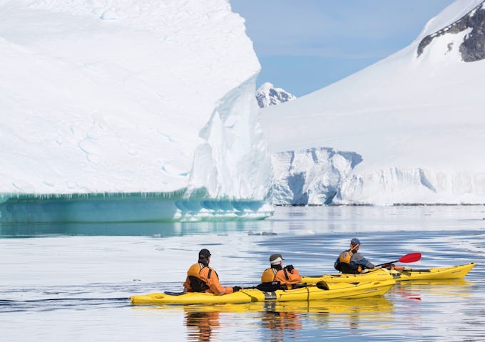 Kayaking through Paradise Bay