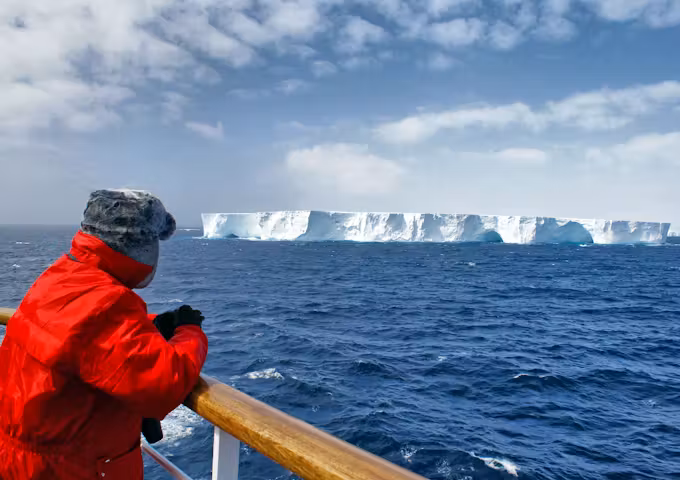 Iceberg viewing from the deck of the ship, Antarctica