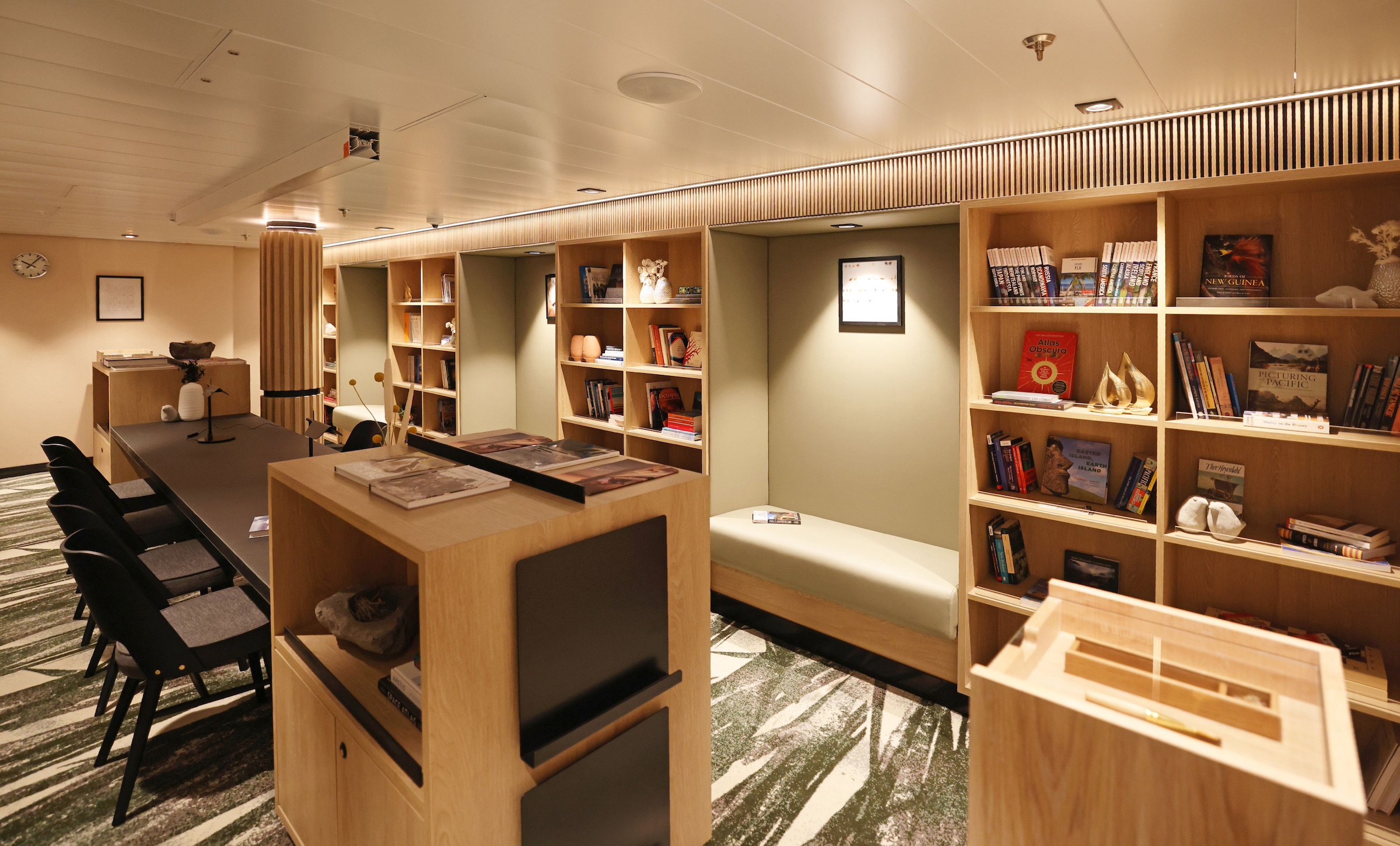 The SH Minerva expedition ship's library