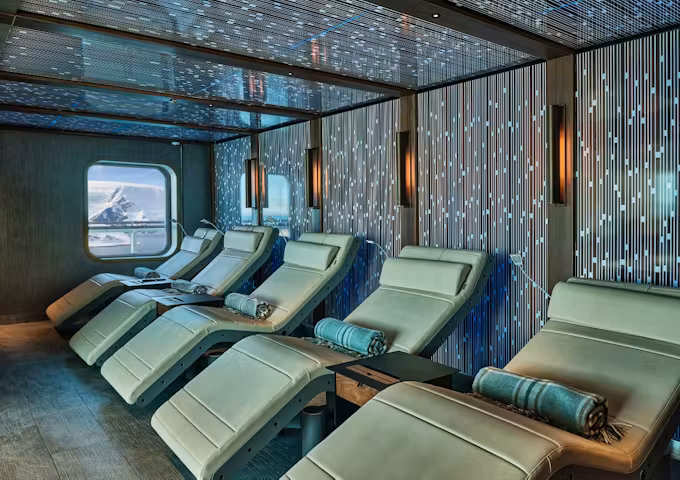 Relaxation Area onboard SIlver Endeavour, Antarctic Vessel