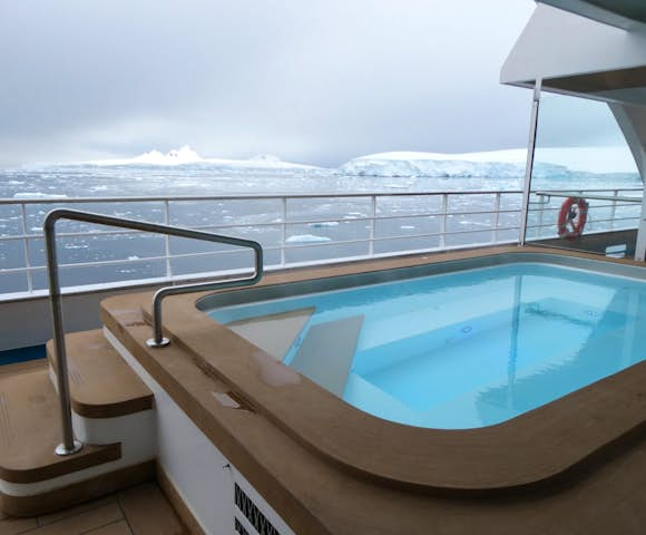 Jacuzzi on deck of SH Vega, Antarctic Vessel