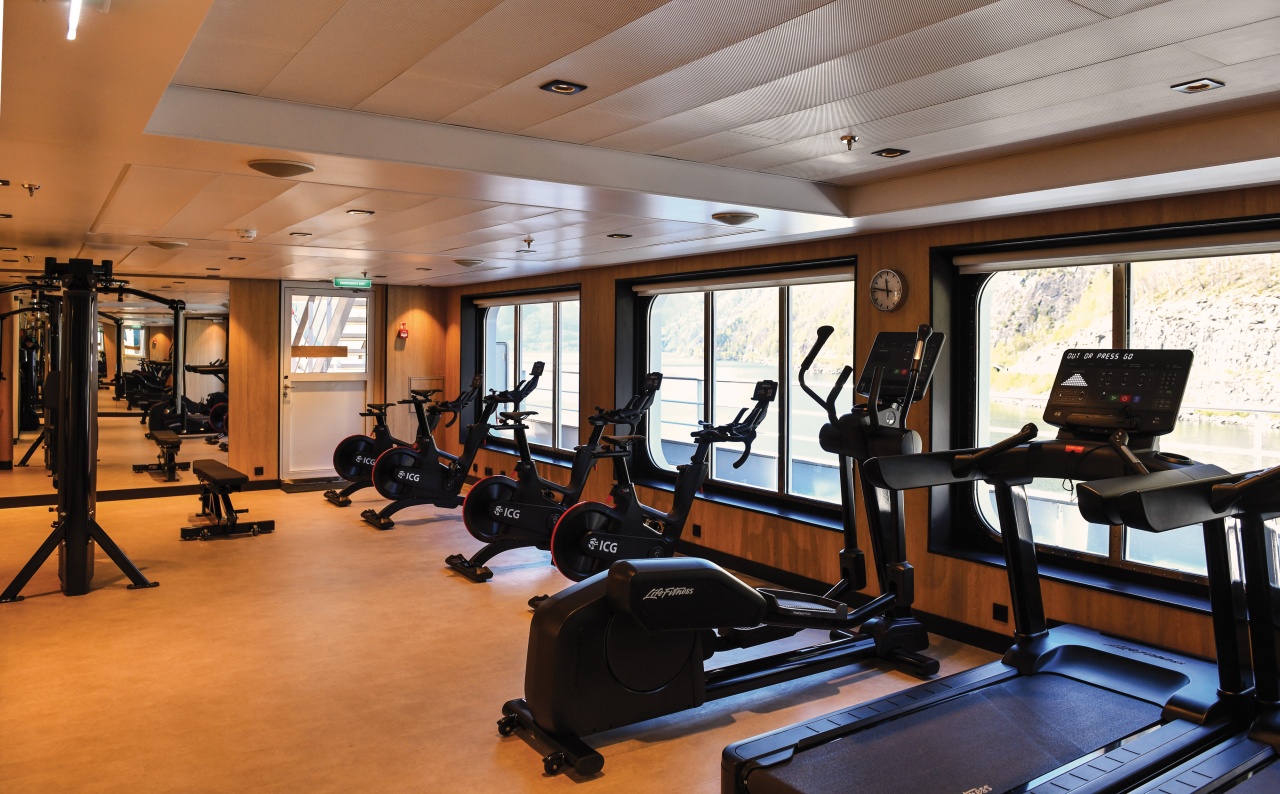 Gym onboard SH Diana, Antarctic vessel