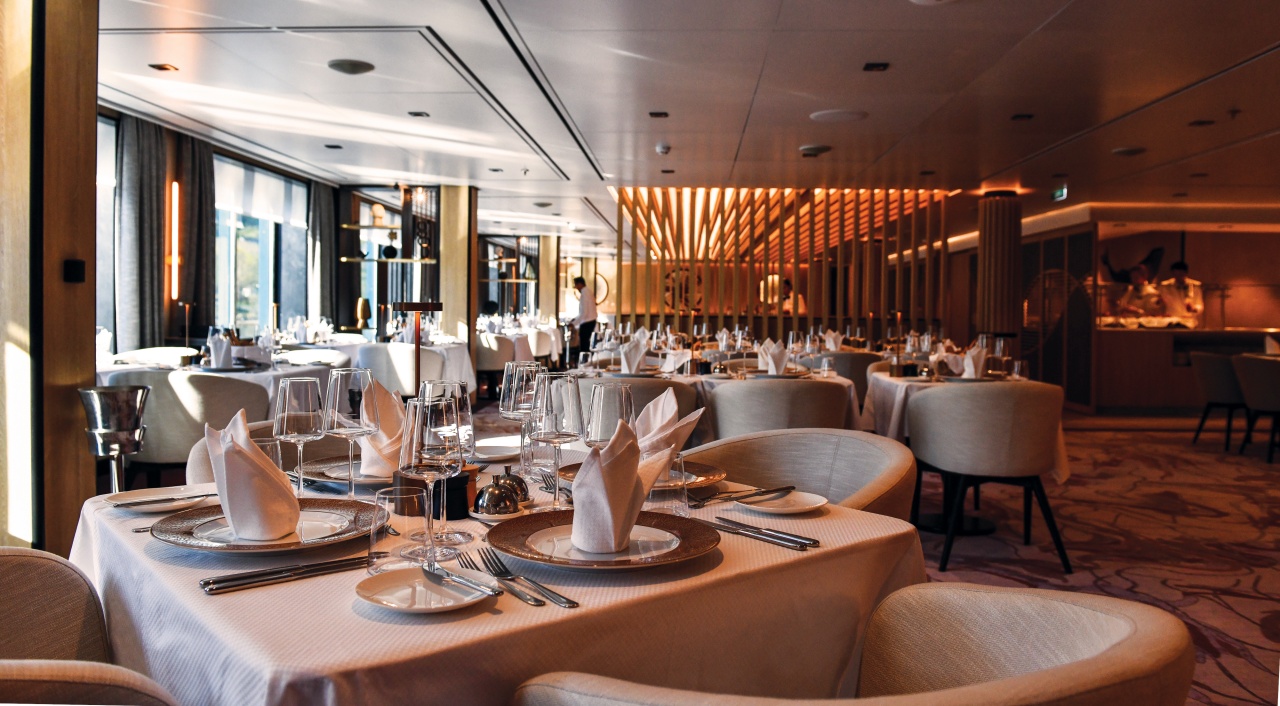 Restaurant onboard SH Diana, Antarctic vessel