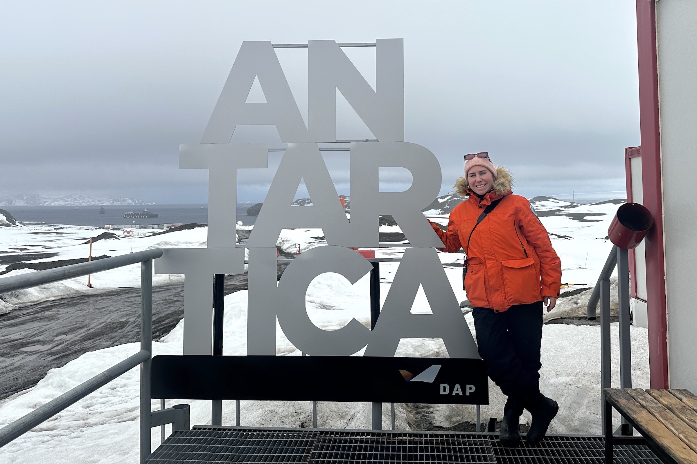 Welcome to Antarctica sign at King George Islands airport