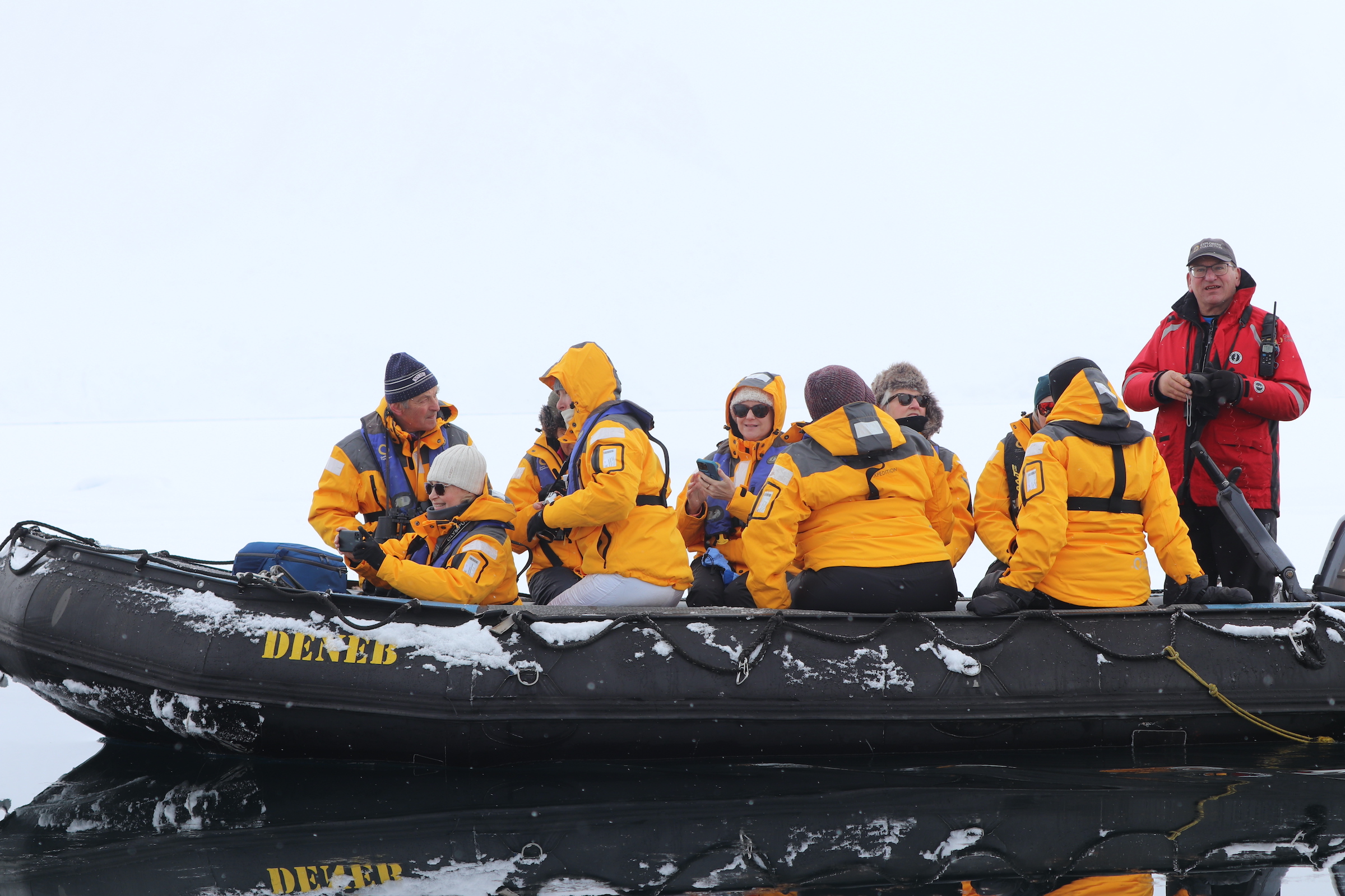 Zodiac cruising in Antarctica